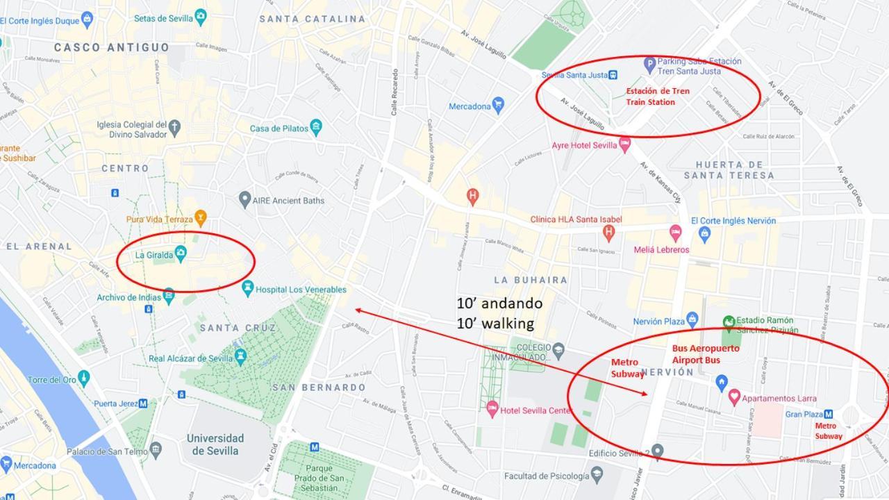 Larra Nervion Subway Tranvia Apartment Seville Luaran gambar
